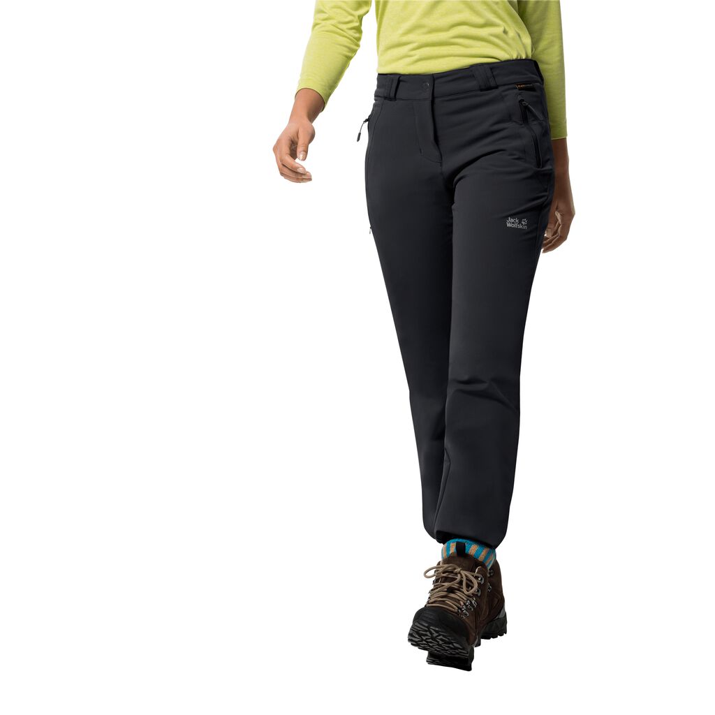 Jack Wolfskin ACTIVATE THERMIC Pantalons Femme Noir - OBUJVKF-73